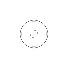 aim icon. Elements of gun aim icon. Premium quality graphic design icon. Signs, symbols collection icon for websites, web design, mobile app