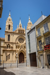 Fototapeta na wymiar View at the church of Sacred Heart in Malaga, Spain, Europe