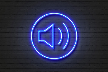 Neon light icon sound