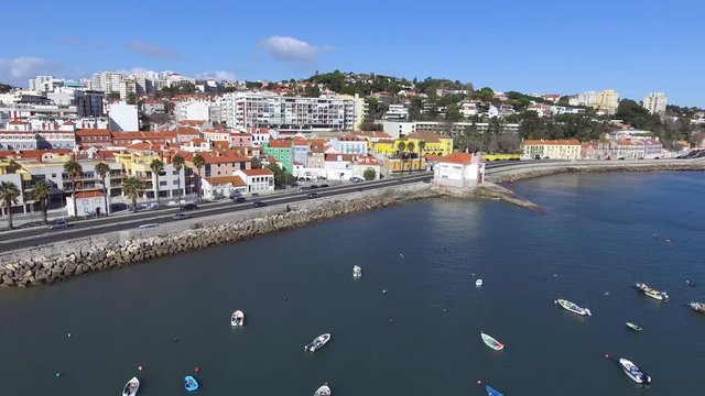 Vista Panor&acirc;mica da Vila de Pa&ccedil;o de Arcos em Portugal