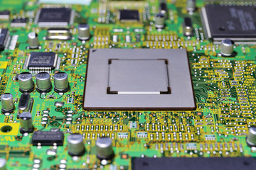 Close up of electronic circuit board