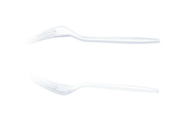 Single disposable plastic fork