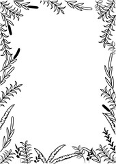 plant and leaf border