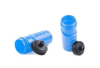 Plastic sport water bottle isolated