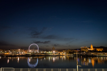 View of malaga city from harbour, Malaga, spain, Euope