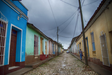 Colorful Street View, Trinidad, Cuba