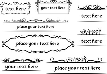 vector set: calligraphic design elements and page decoration
