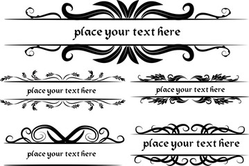 vector set: calligraphic design elements and page decoration