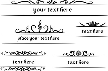 vector set: calligraphic design elements and page decoration