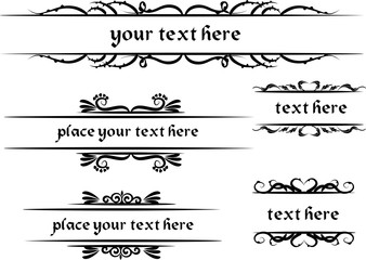 vector set: calligraphic design elements and page decoration