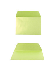 Opened paper envelope isolated