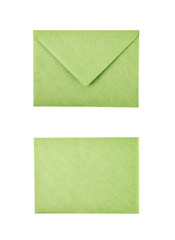 Closed paper envelope isolated