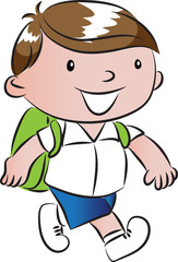 school kids go to school 
