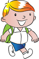 school kids go to school 