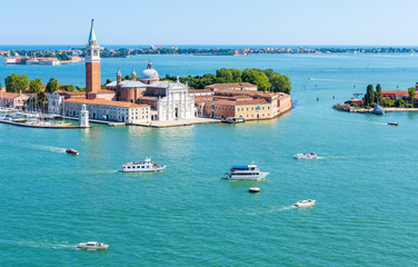Fototapeta na wymiar Panoramic aerial view of Venice, Italy