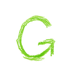 Single hand drawn letter isolated