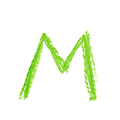 Single hand drawn letter isolated