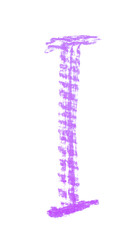 Single hand drawn letter isolated