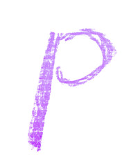 Single hand drawn letter isolated