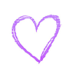 Hand drawn heart shape isolated