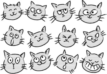 Obraz premium cat set