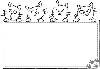 cats with blank card