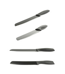 Black metal and plastic knife