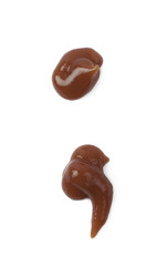 Semicolon symbol made of sauce isolated