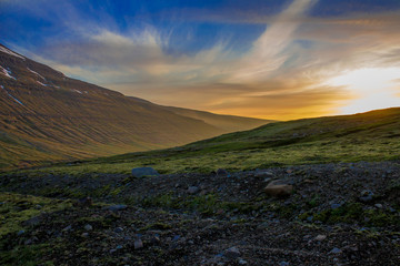 Iceland Mountain Sunset