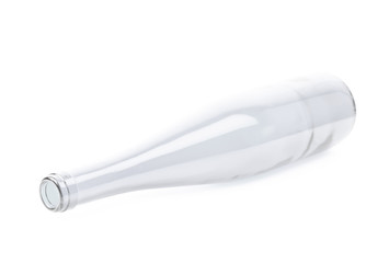 Colored glass bottle isolated