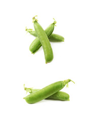 Green pea bean isolated