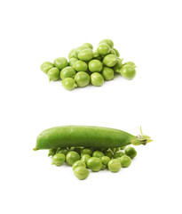 Green pea bean isolated