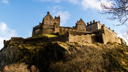 Fototapeta na wymiar Edinburgh Castle in the morning