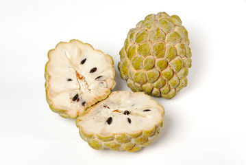 Sugar Apple on white background     