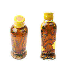 Bottle of alcohol isolated