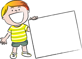 kids with card border