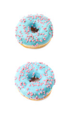 Single glazed donut isolated