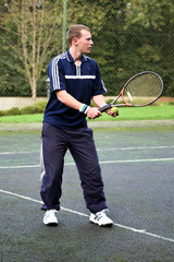 Male Playing Tennis