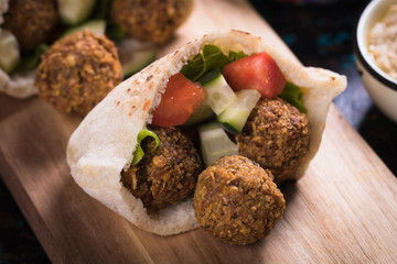Falafel, fried chickpea balls