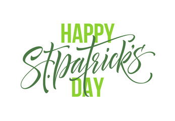 Fototapeta premium Element projektu pozdrowienie napis Saint Patrick Day. Ilustracji wektorowych