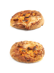 Mini pizza pastry isolated