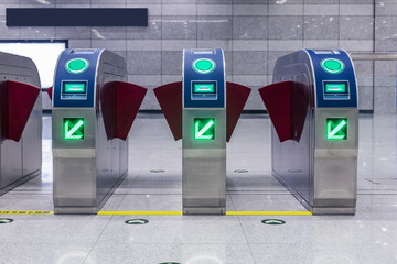 Subway entrance and exit gate machine