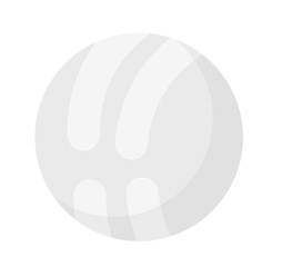 White volleyball ball vector cartoon illustration isolated on white background.