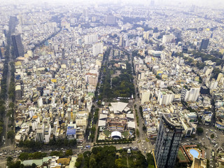 Drone view of Ho Chi Minh city