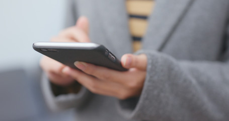 Business woman use of smart phone