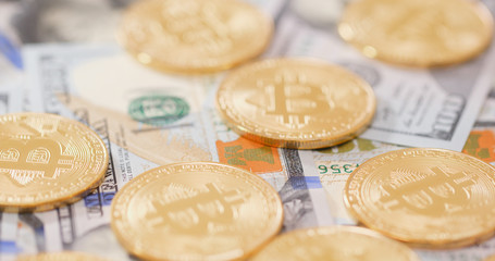 Bitcoin and US banknote