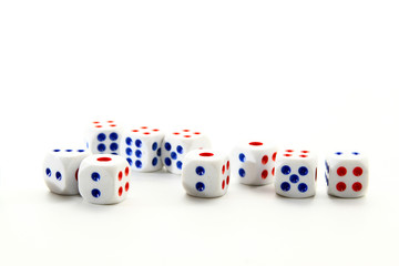 Dice background / Dice are small throwable objects with multiple resting positions, used for generating random number