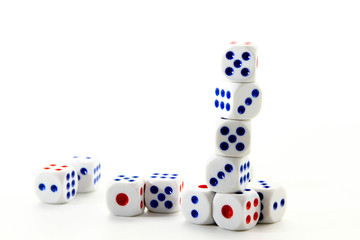 Dice background / Dice are small throwable objects with multiple resting positions, used for generating random number