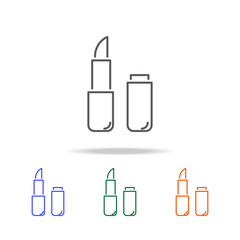 Lipstick icon. Element multi color female accessories icons for mobile concept and web apps. Thin line  icon for website design and development, app development. Premium icon