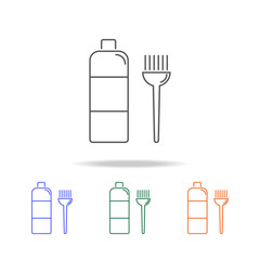 hair dyeing icon. Element multi color female accessories icons for mobile concept and web apps. Thin line  icon for website design and development, app development. Premium icon